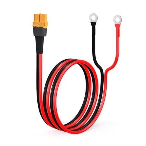 XT60 to O Ring Terminal Cable Connector Cable 2FT 12AWG XT60 Female to O Ring