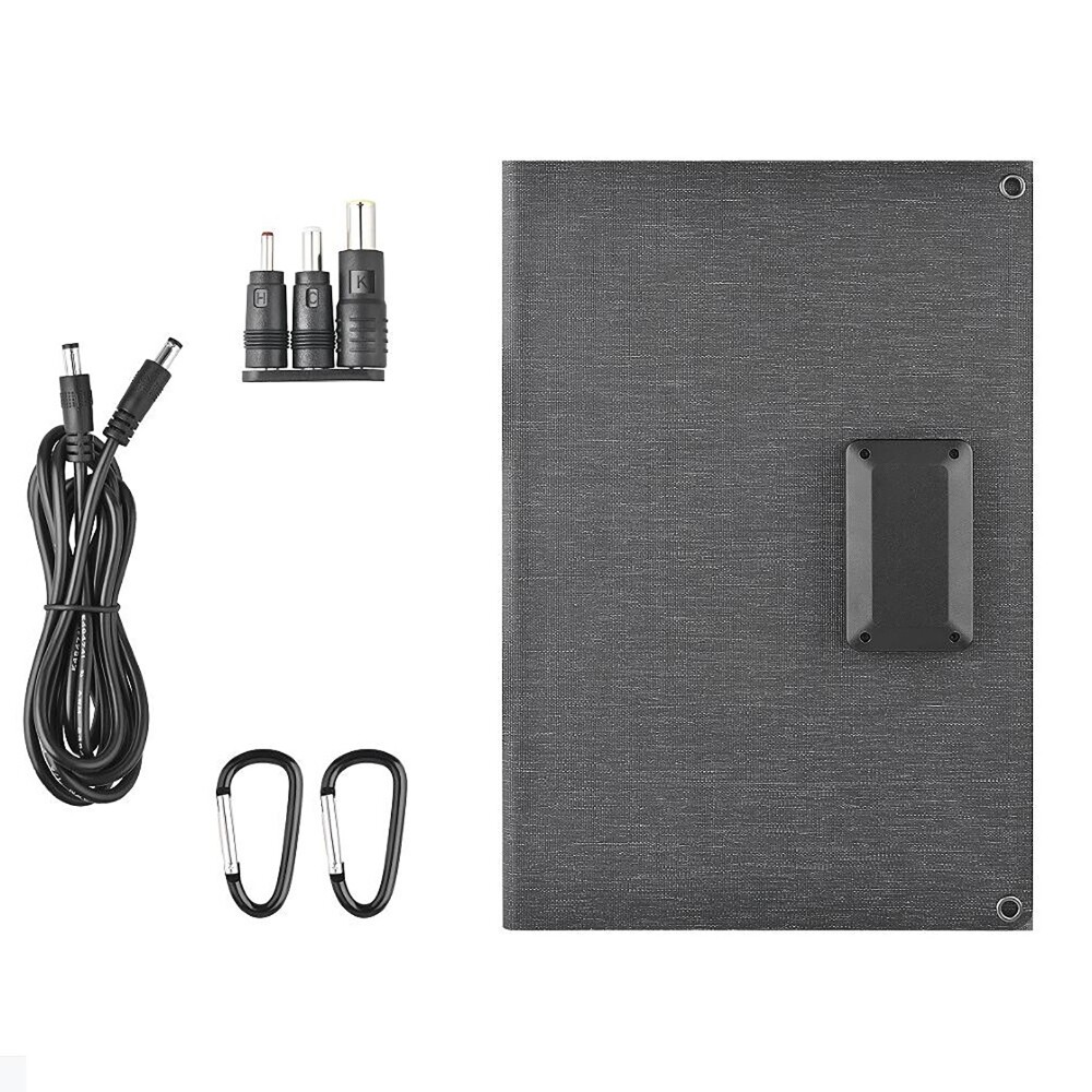30W ETFE Solar Panel 3 Foldable Mono Solar Mat 12V Type-C/USB/DC Ports Charger