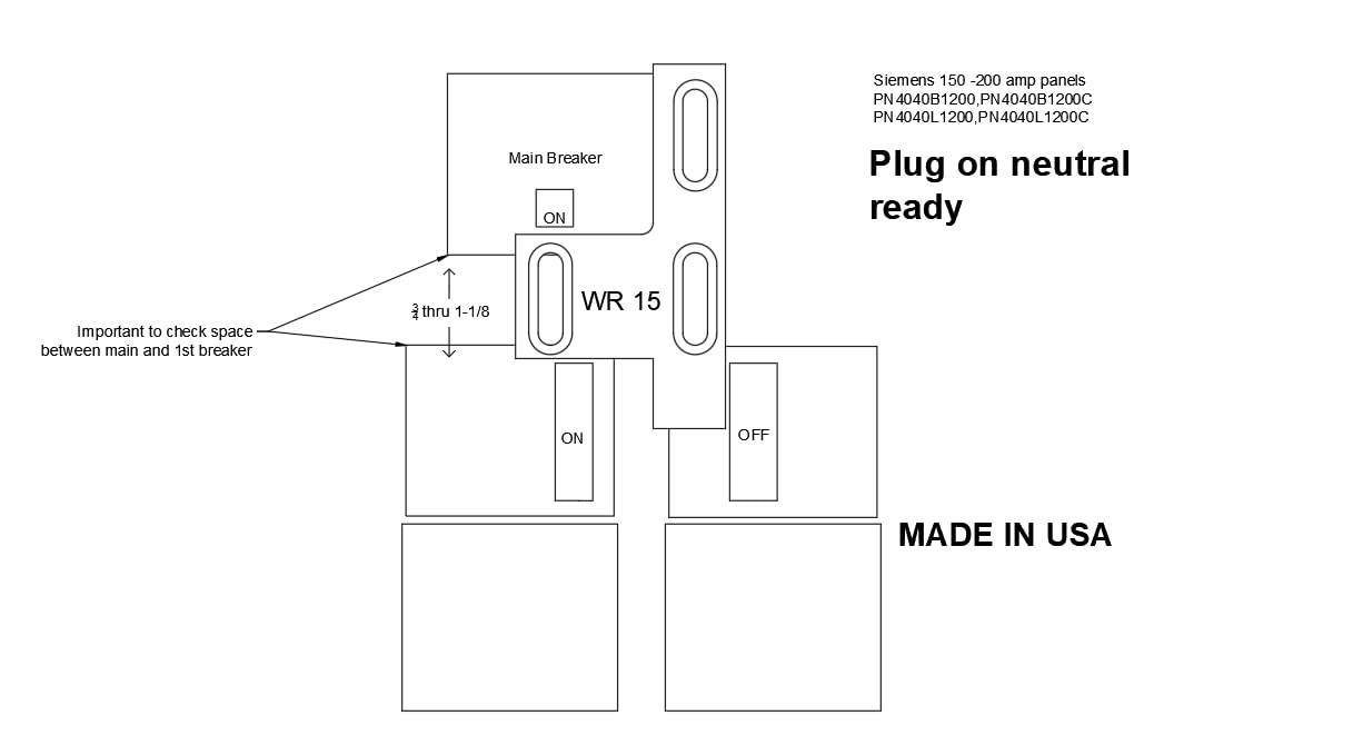 Generator Interlock Kit Compatible with Siemens 200 Amp Panel or Murray 200 A…