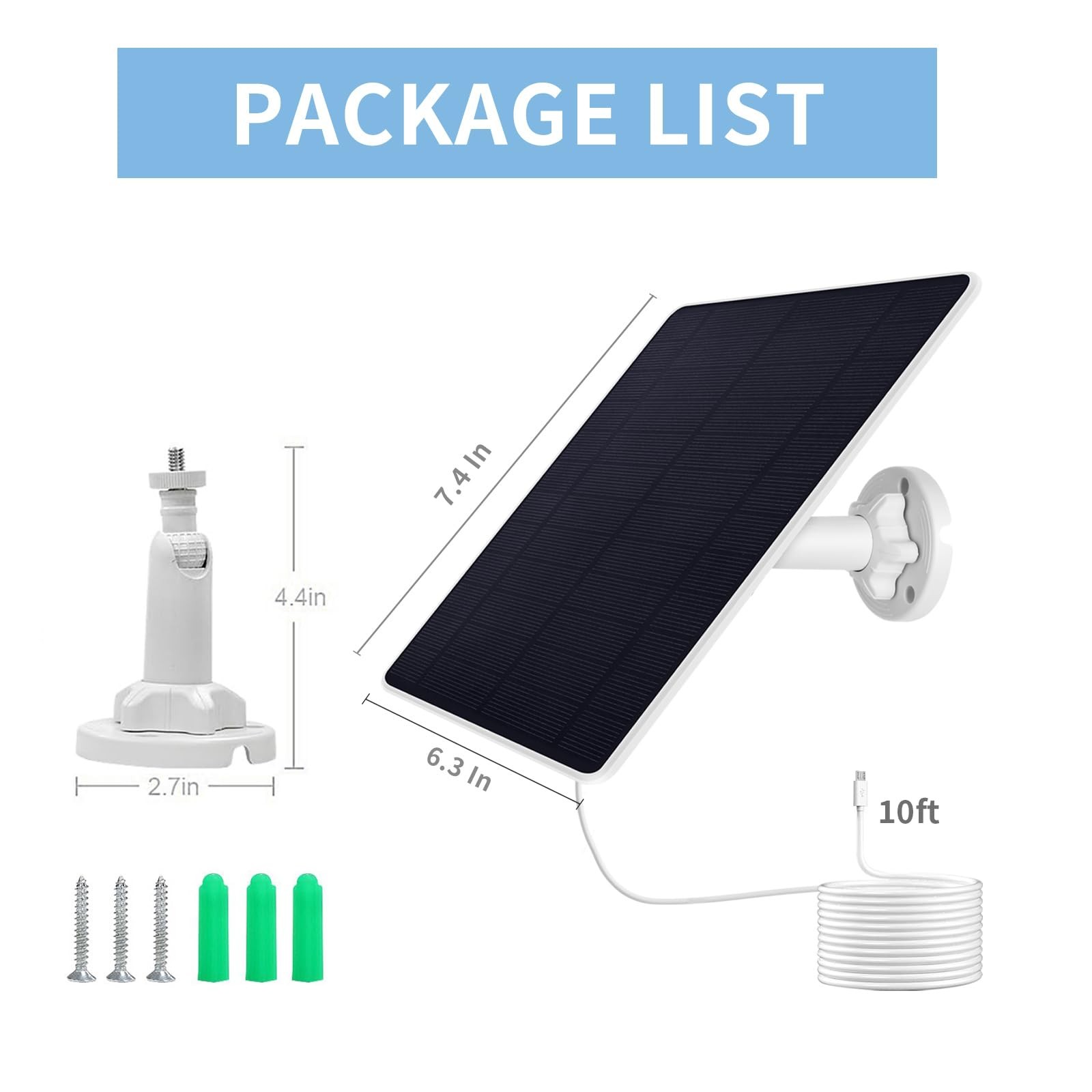 Solar Panel Charger for Arlo Essential 2K Outdoor(2nd Gen)/Essential XL 1Pack