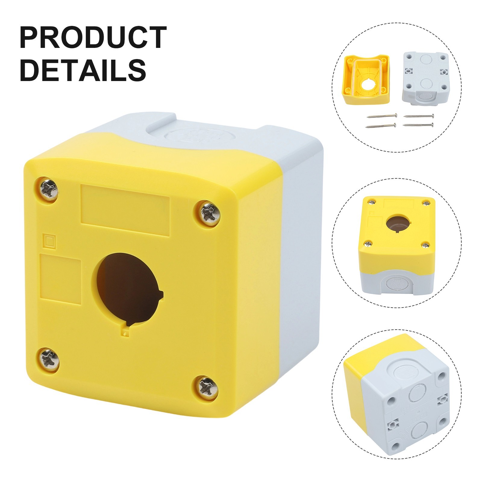 Industrial Push Button Control Box IP65 Waterproof ABS+PC Material Yellow