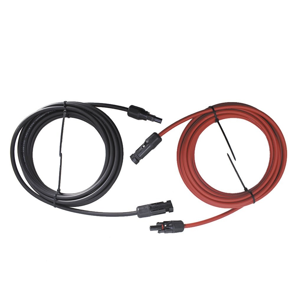 High Quality 1 Pair Solar Panel Extension Cable Wire Connector 10 AWG 15ft