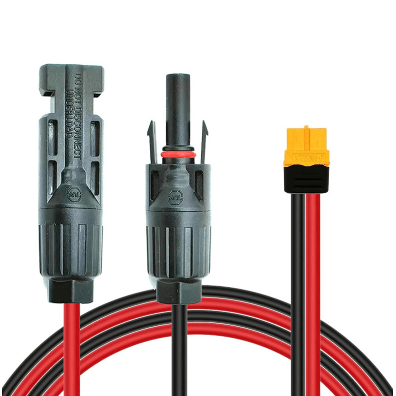16 AWG XT60 Female to Solar Connector Solar Panel Extension Charging Cable