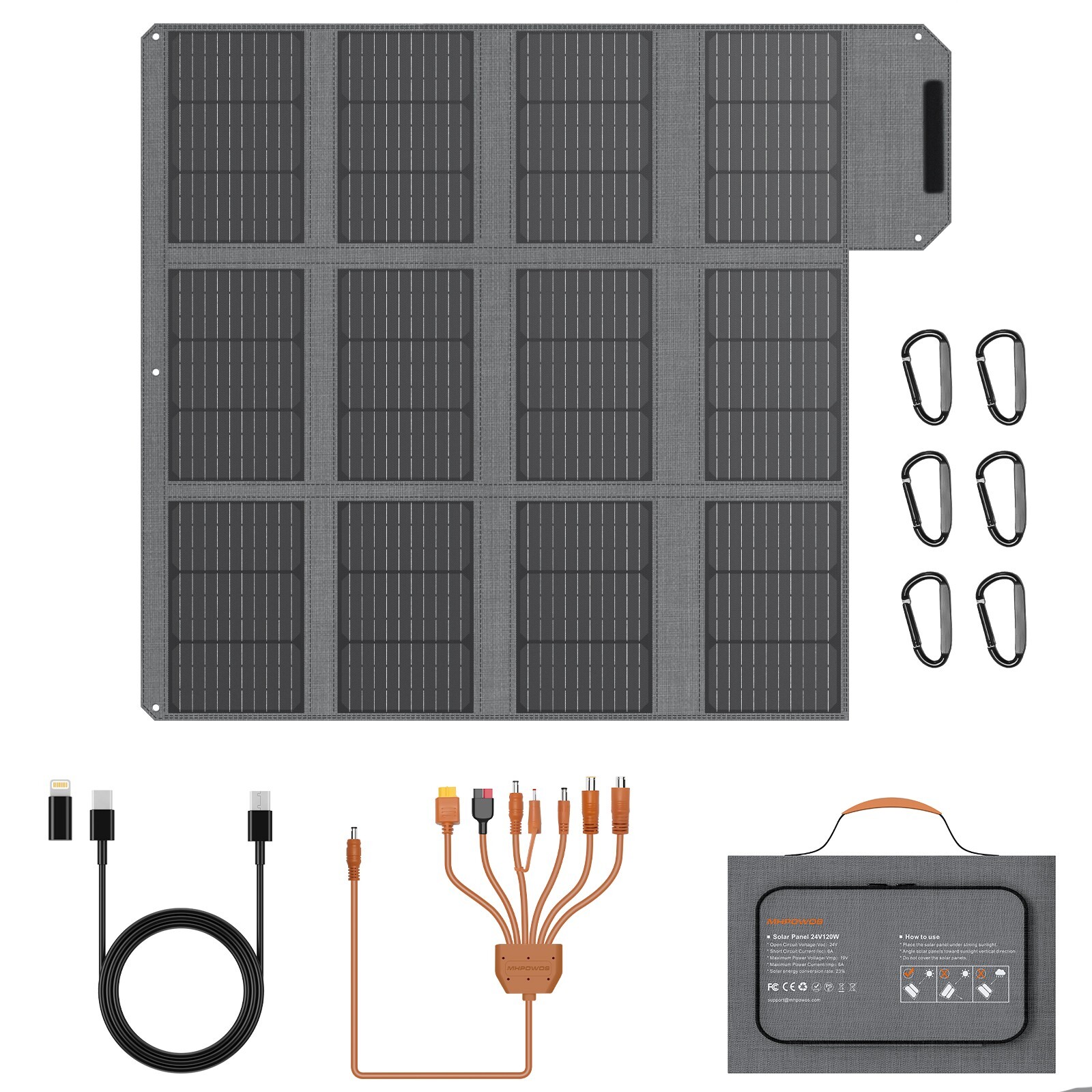 Portable Solar Panel Kit 40 80 120 Watt Foldable for Power Stations Refurbished