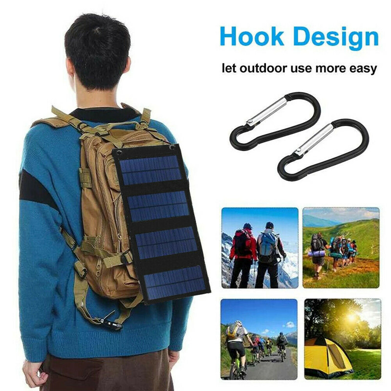 100W USB Solar Panel Kit Folding Power Bank Outdoor Camping Hiking Phone Charger