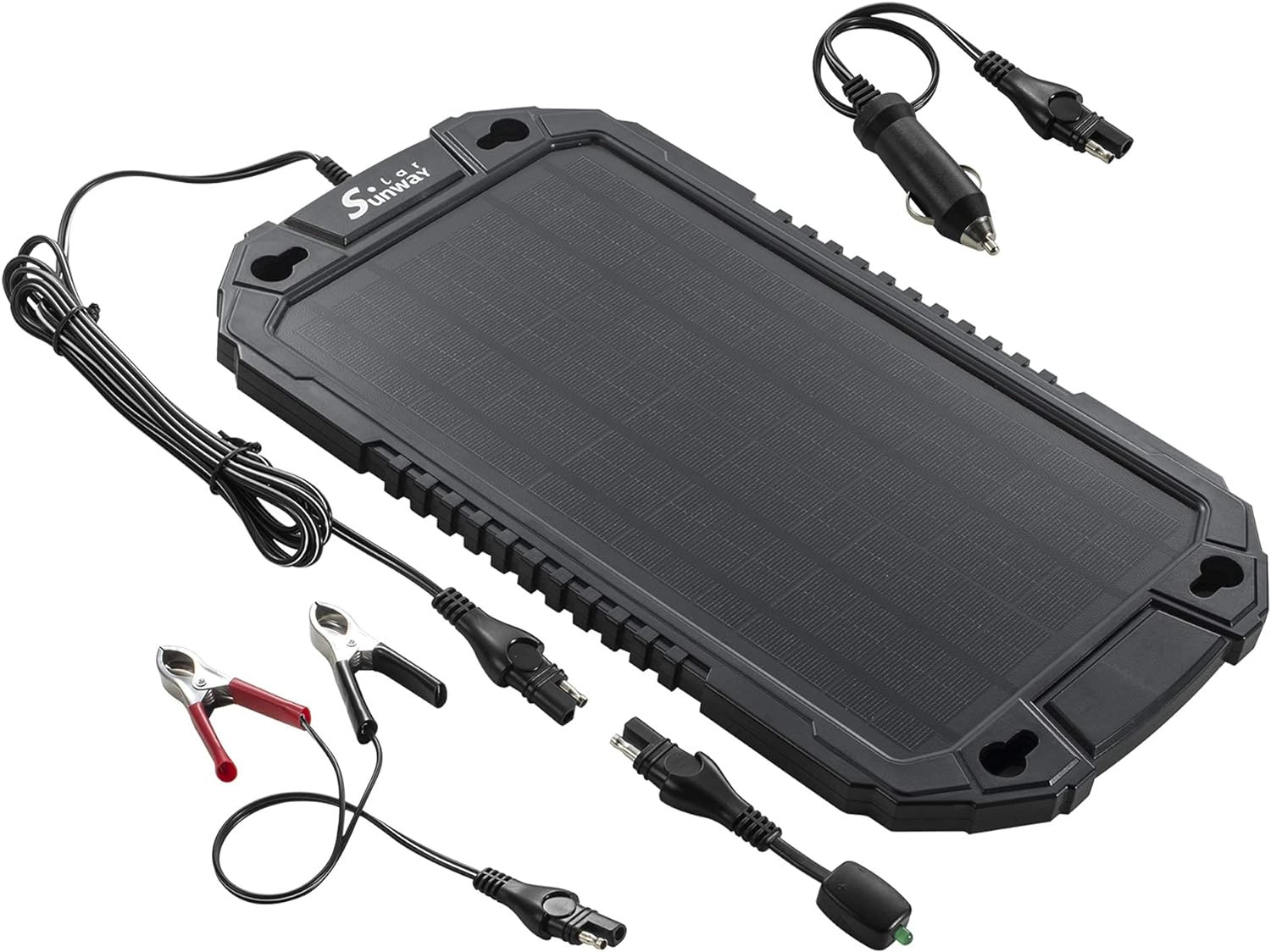 Car Battery Trickle Charger & Maintainer 12Volt 8W Solar Panel Power Charger Kit