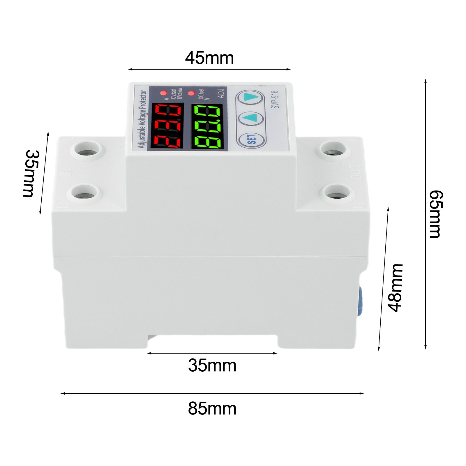 High Performance SVP916 Adjustable Voltage Protector for Electrical Safety