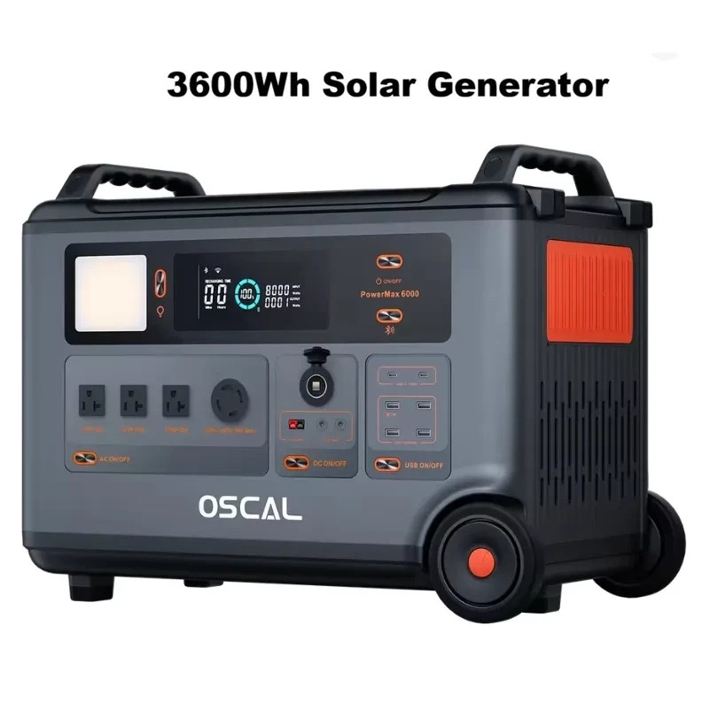 Oscal Powermax 3600 Solar Generator 3600Wh with 400W Panel & 4×3600W AC Outlets