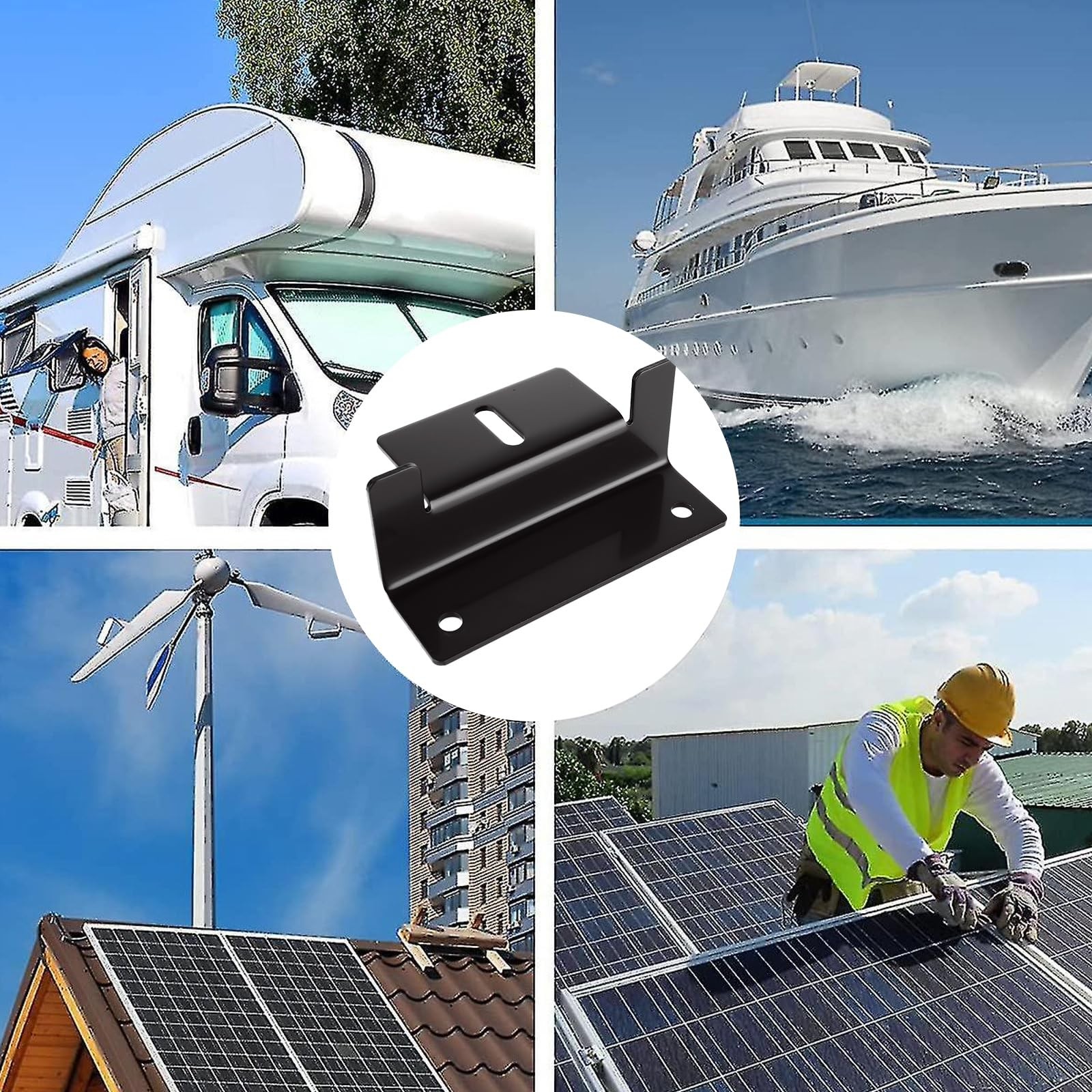 16PCS Solar Panel Mounting Brackets Black Solar Panel z Brackets Lightweight …