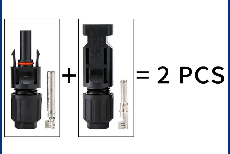 100Pcs PV DC Connector Kit 1000V/1500V 30A-60A IP67 IP68 for 2.5-6mm² Cable