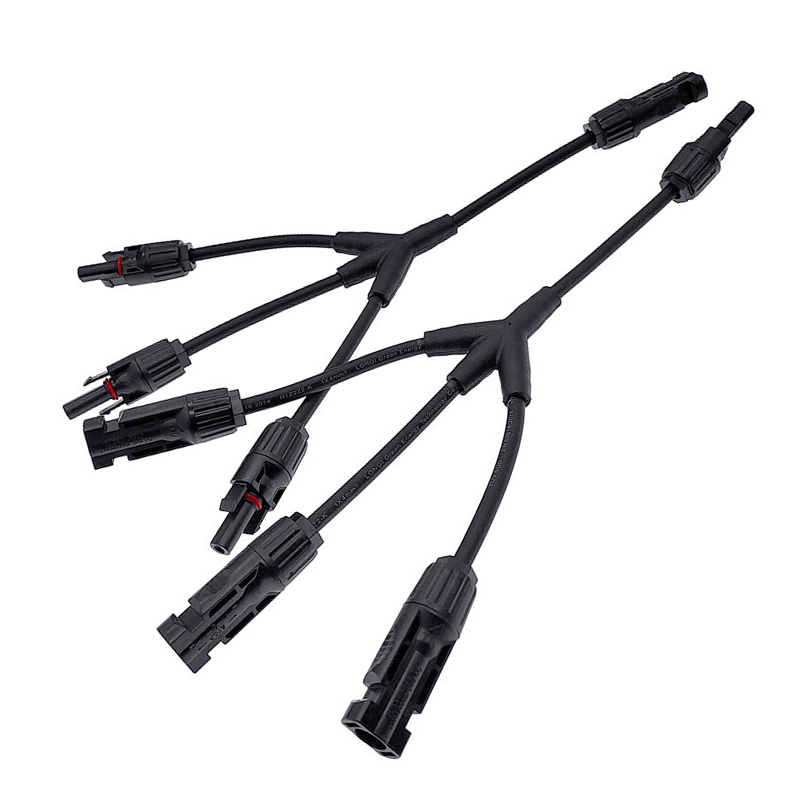 1 Pair 12AWG 1 to 3 Y Branch Solar Wiring Connector Solar Cable for Solar Panel