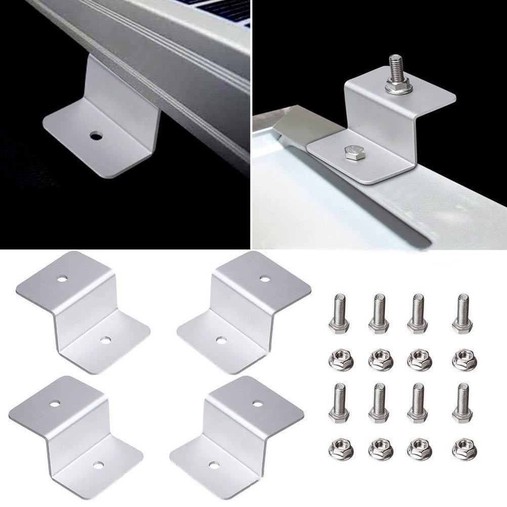 4 Pcs Mounting Hardware Solar Panel Bracket Corner Z Brackets RV