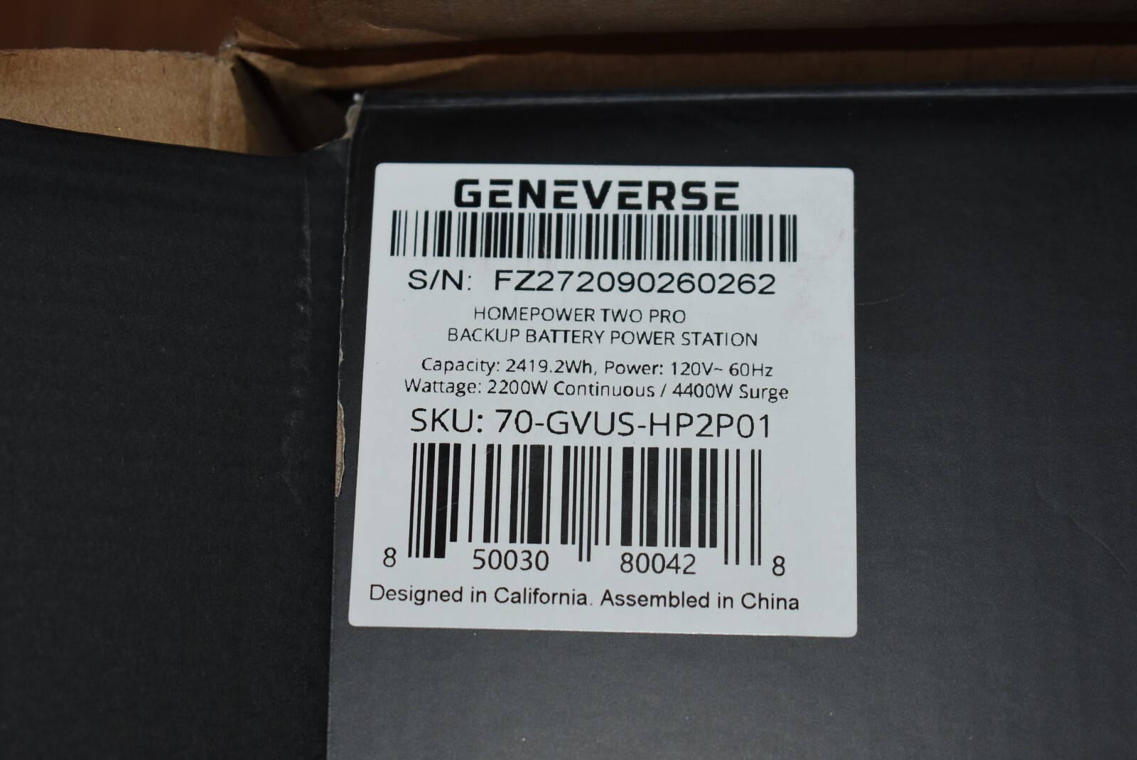 PARTS Error* Geneverse 2419Wh LiFePO4 Portable Power Station TWO PRO