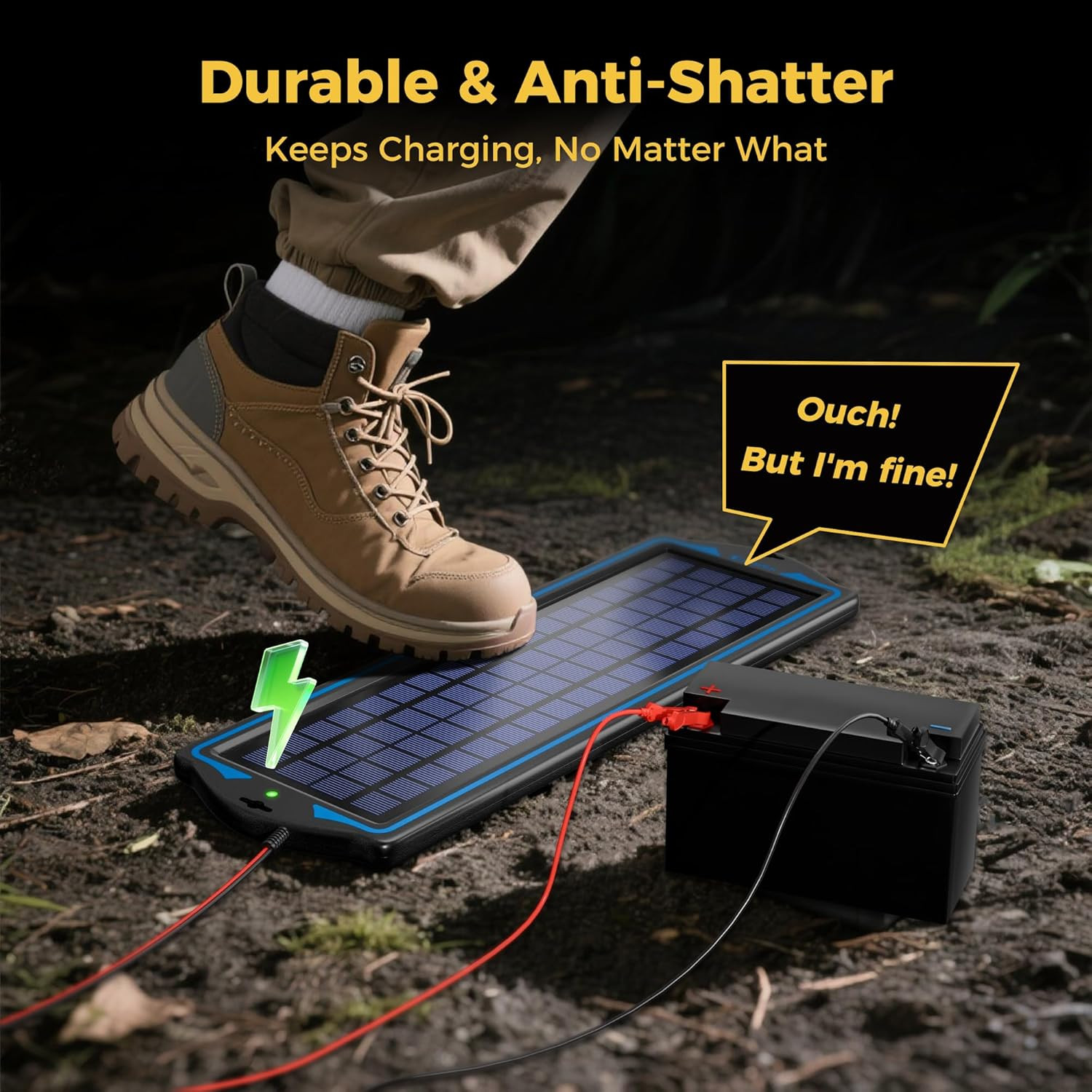 12V Solar Battery Charge: 5W Waterproof Portable Solar Panel Kit – Battery Maint