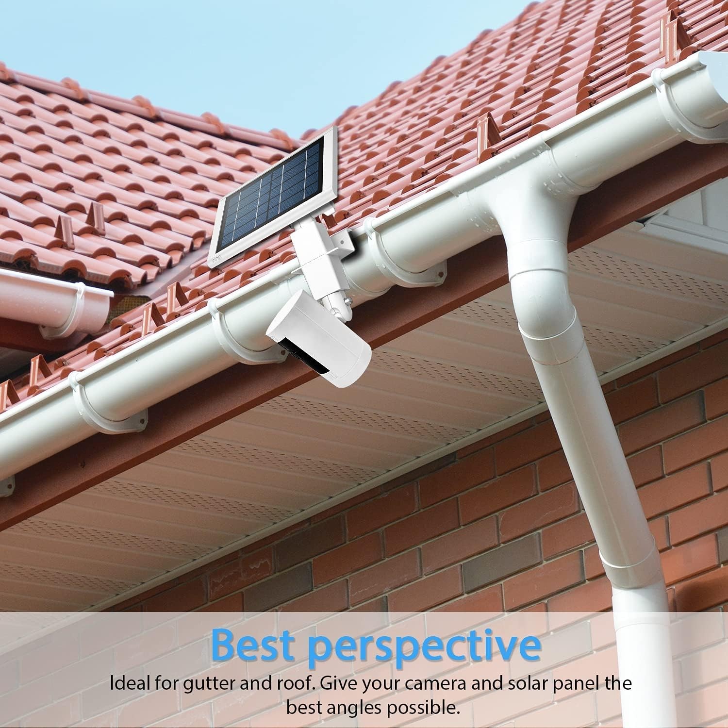 Universal 2-in-1 Weatherproof Camera Mount for Ring Solar Panels & Spotlight Cam
