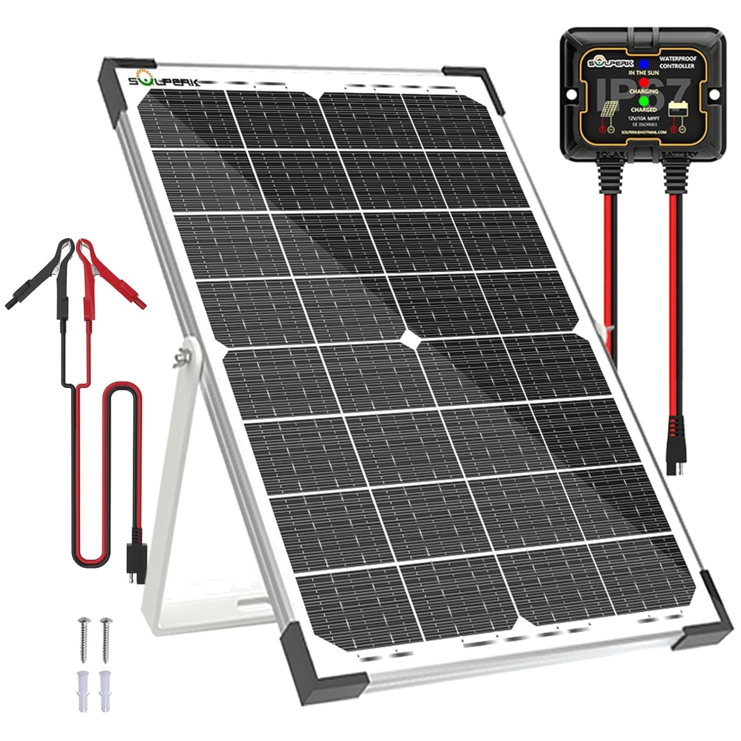 30W Solar Battery Charger + 10A MPPT Controller