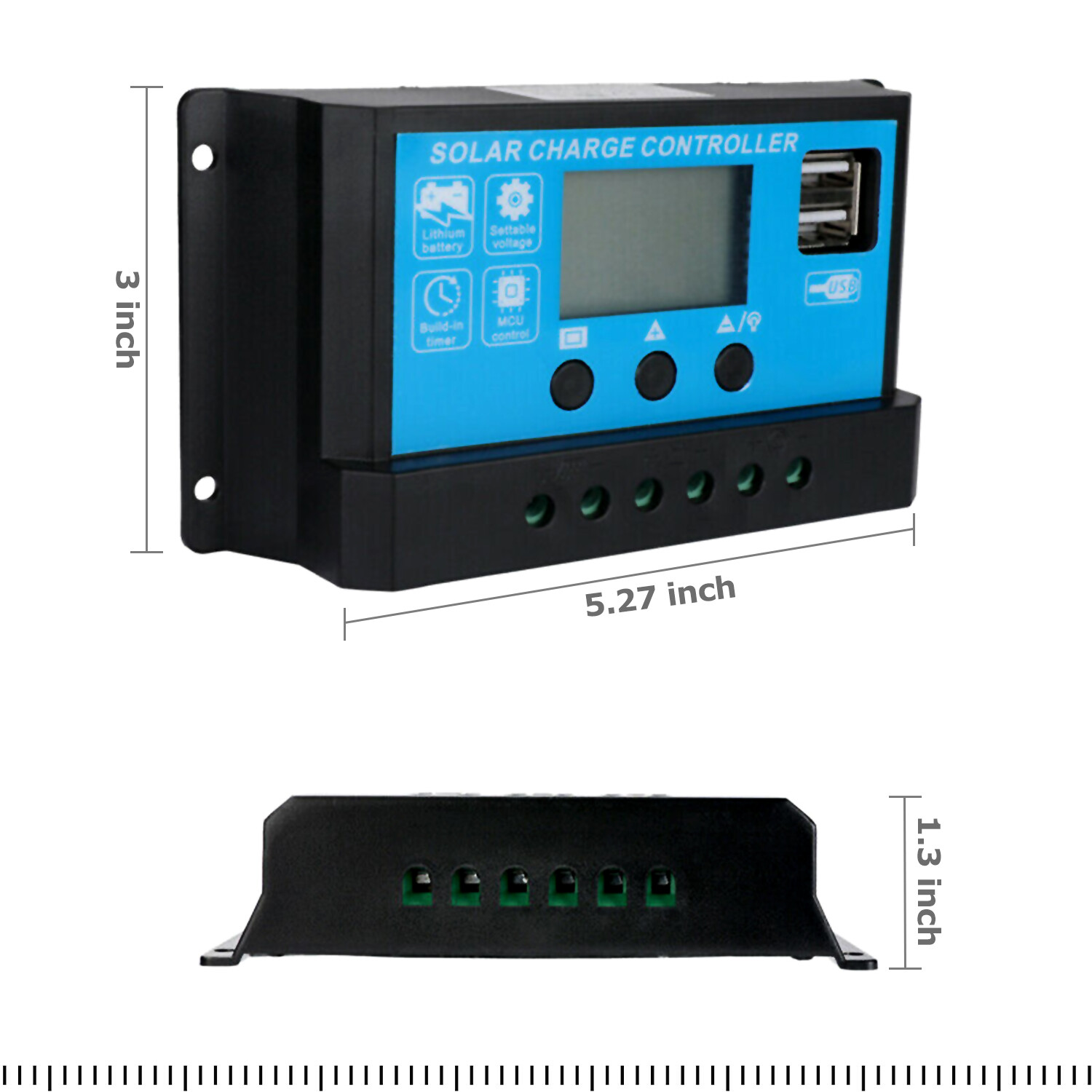 Solar Panel Regulator Charge Controller Auto Focus Tracking 30A 60A 12V/24V