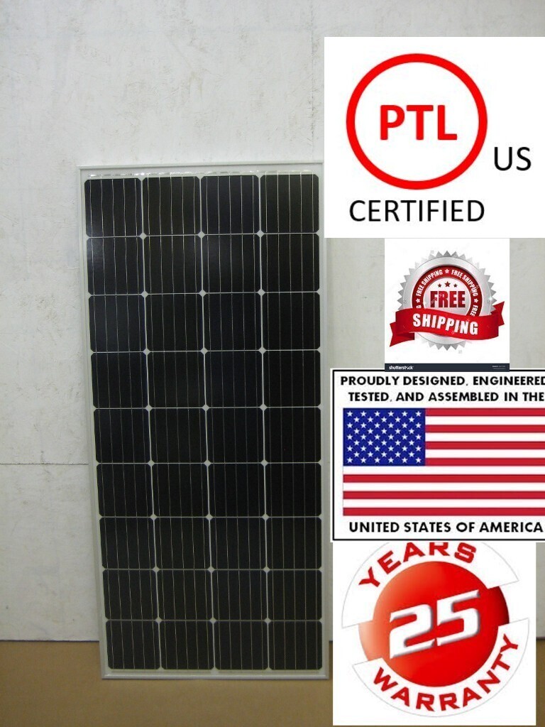 1- 200 Watt 12 Volt Solar Panel Battery Charger Off Grid RV Boat solar panels