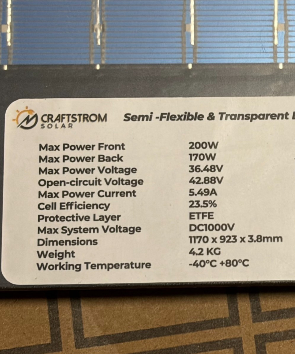 2 x 200 Watt Bi-Facial Solar Panels – Just 8.8 LBS – 5 MM Thick – 400W Total