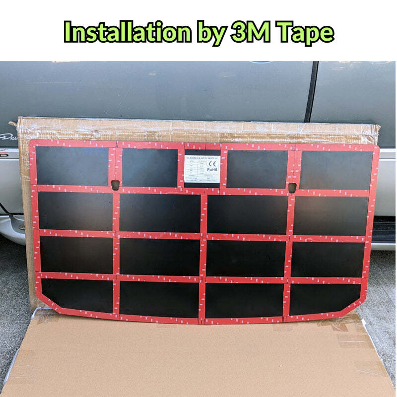 Lensun 105W 12V Hood Flexible Solar Panel for Toyota FJ Cruiser 2007-2014