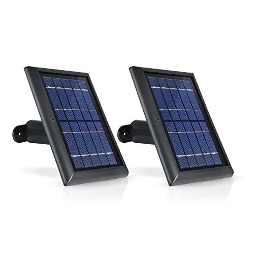 Solar Panel Compatible with Ring Spotlight Cam/Plus/Pro Battery, 2 Pack Black