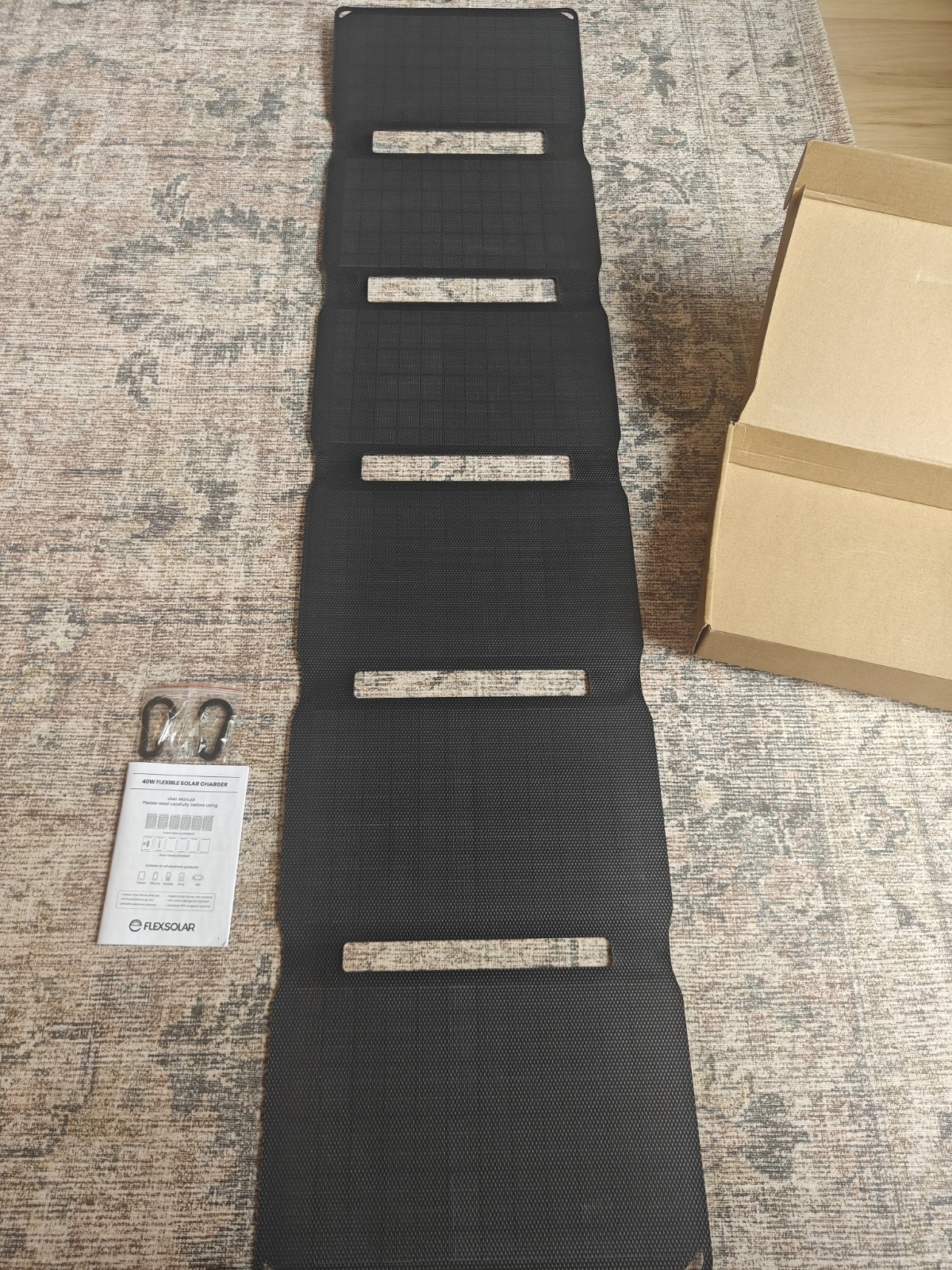 FlexSolar 40W Foldable Solar Panel Charger w/USB-C & USB-A Outputs Waterproof