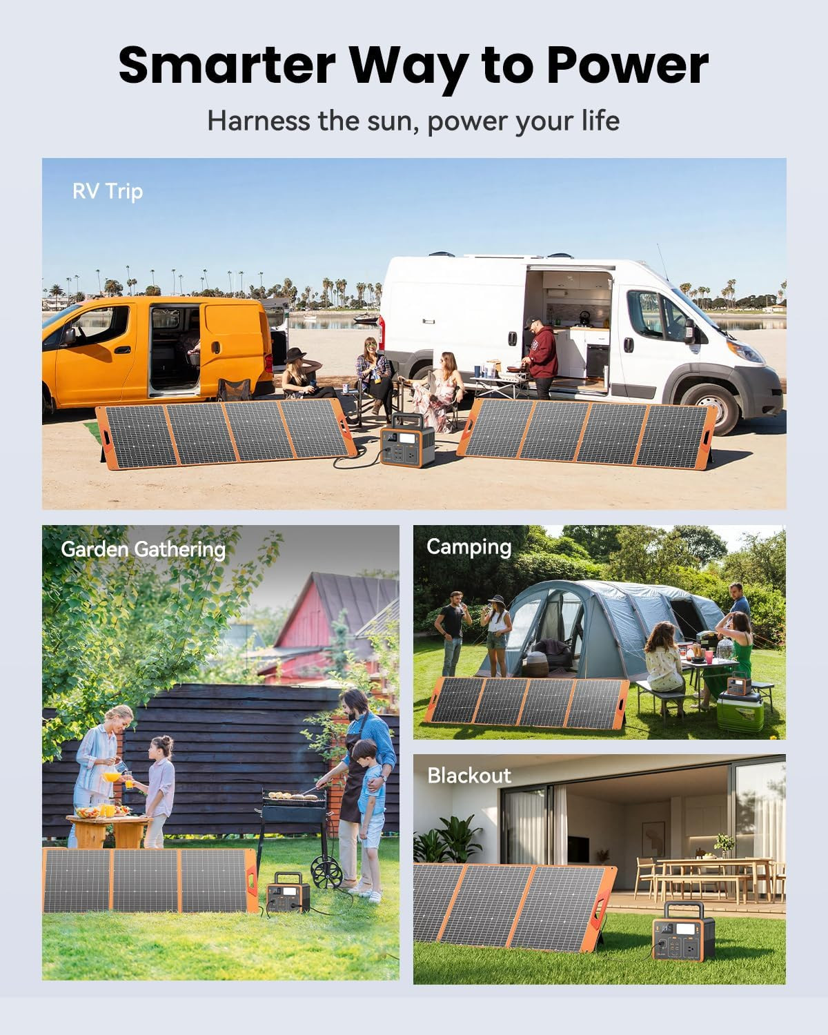 200 Watt Portable Solar Panel for Power Station, 24% High Efficiency Foldable So