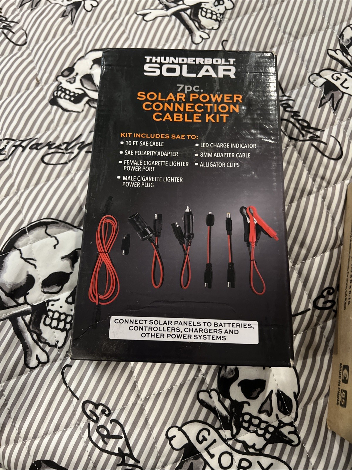 THUNDERBOLT MAGNUM 6PC SOLAR PANEL POWER CONNECTION CABLE KIT 12 VOLT 63981 PORT