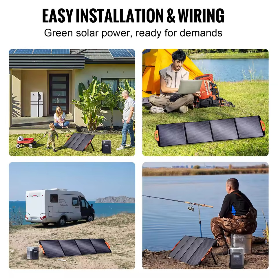 120W Portable Foldable Solar Panel Waterproof ETFE Charger for Power Station Out
