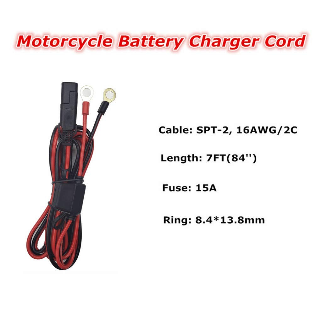 O Ring Terminal SAE Cable – 12V-24V Quick Disconnect Extension Cable 2 Pin DC…