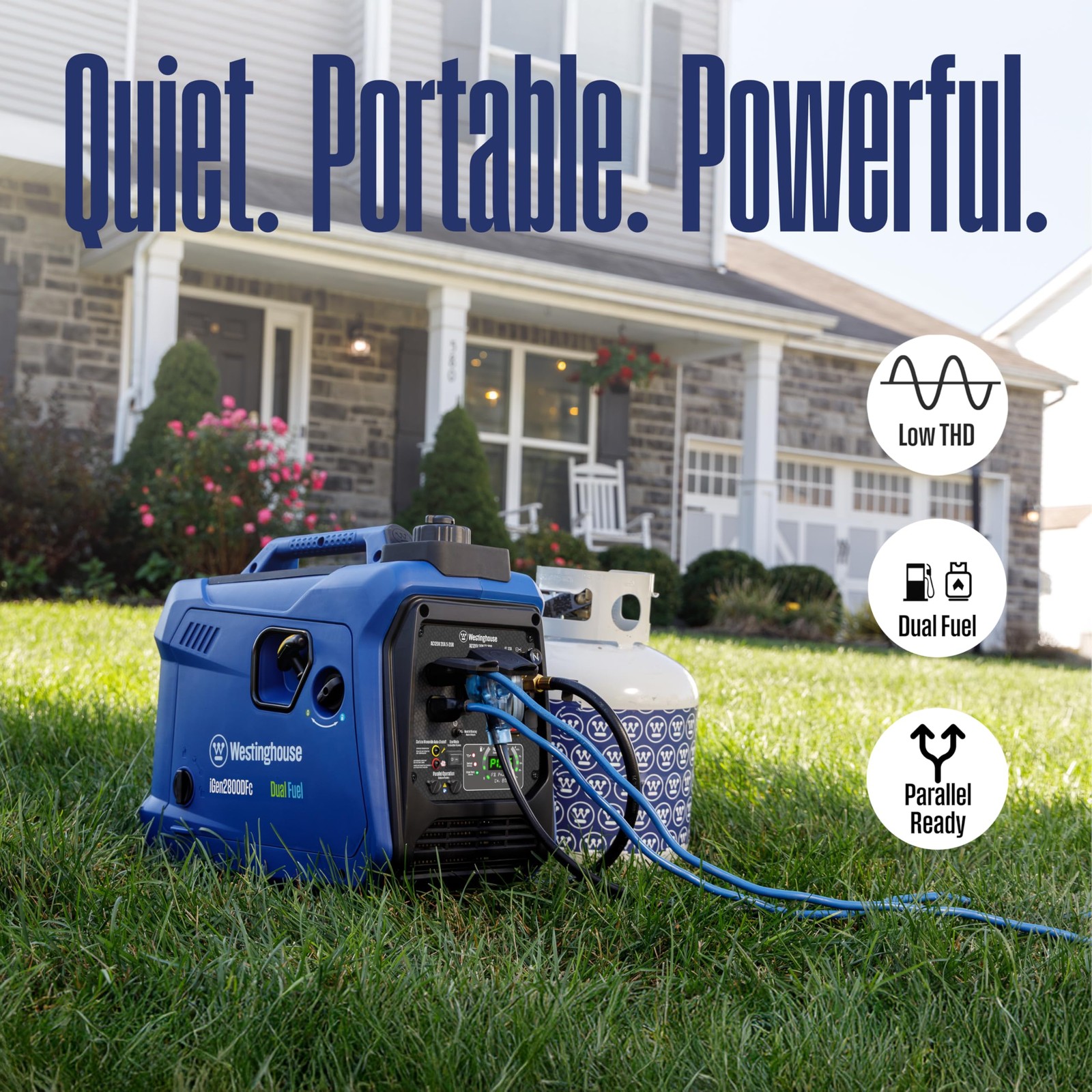 Westinghouse 2800 Peak Watt Super Quiet & Lightweight Dual Fuel Portable