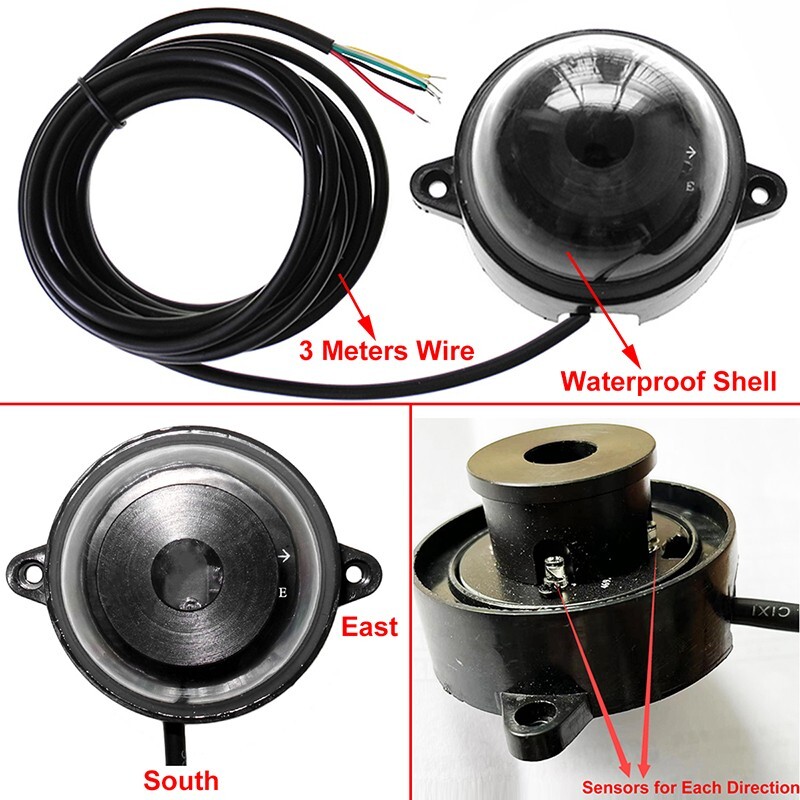 Dual Axis PV Solar Panel Tracking LCD Tracker Controller W/ Wind Speed Sensor IG