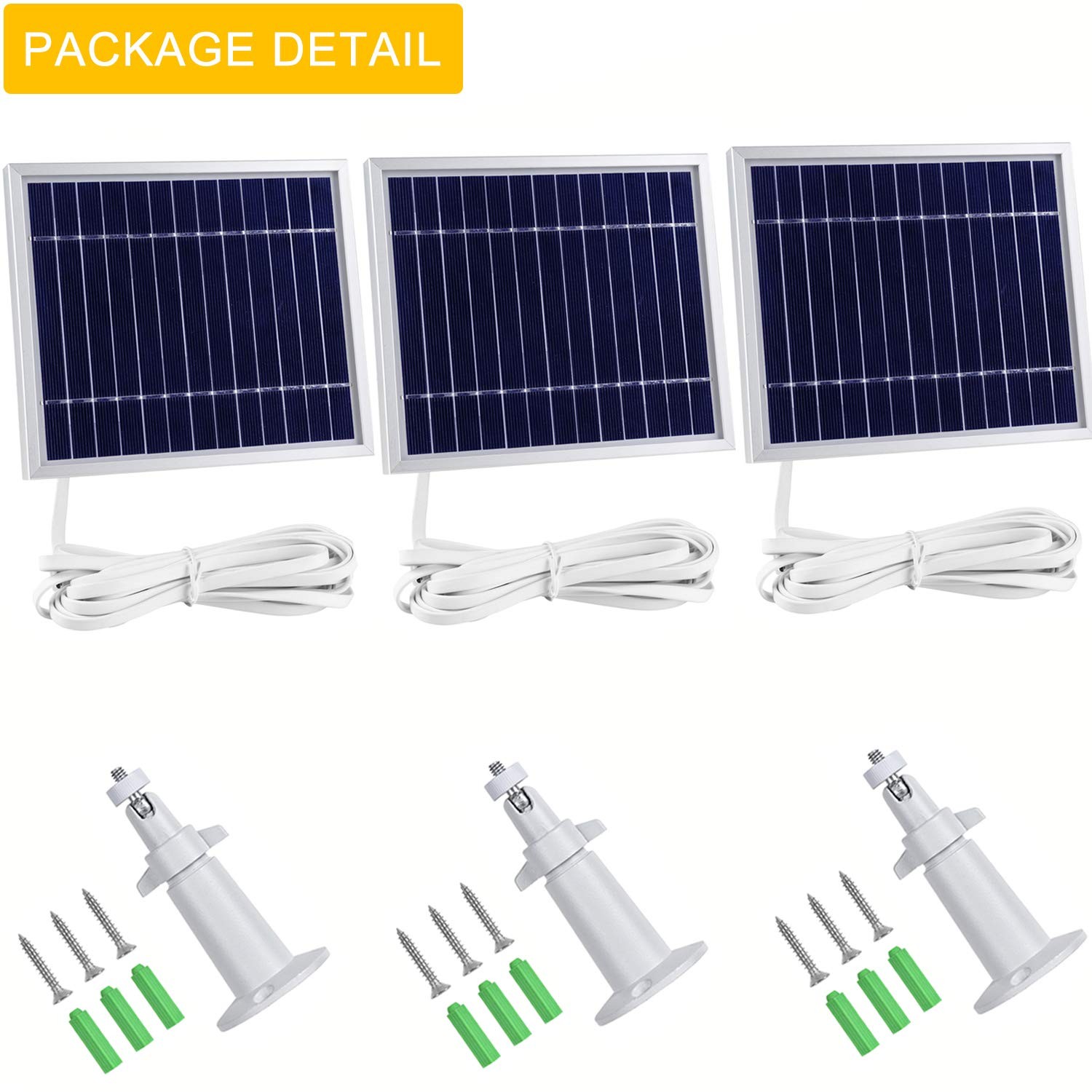 iTODOS Solar Panel Works for Arlo Pro and Pro2 Camera,11.8feet Silver