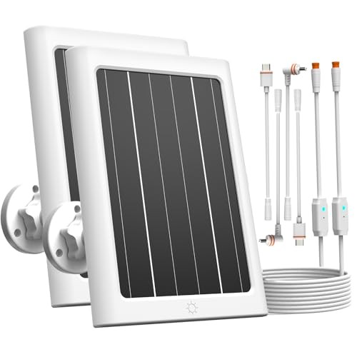 5W Solar Panel for Ring Spotlight Cam Plus/Pro and Stick Up Cam Battery, 2 Pack