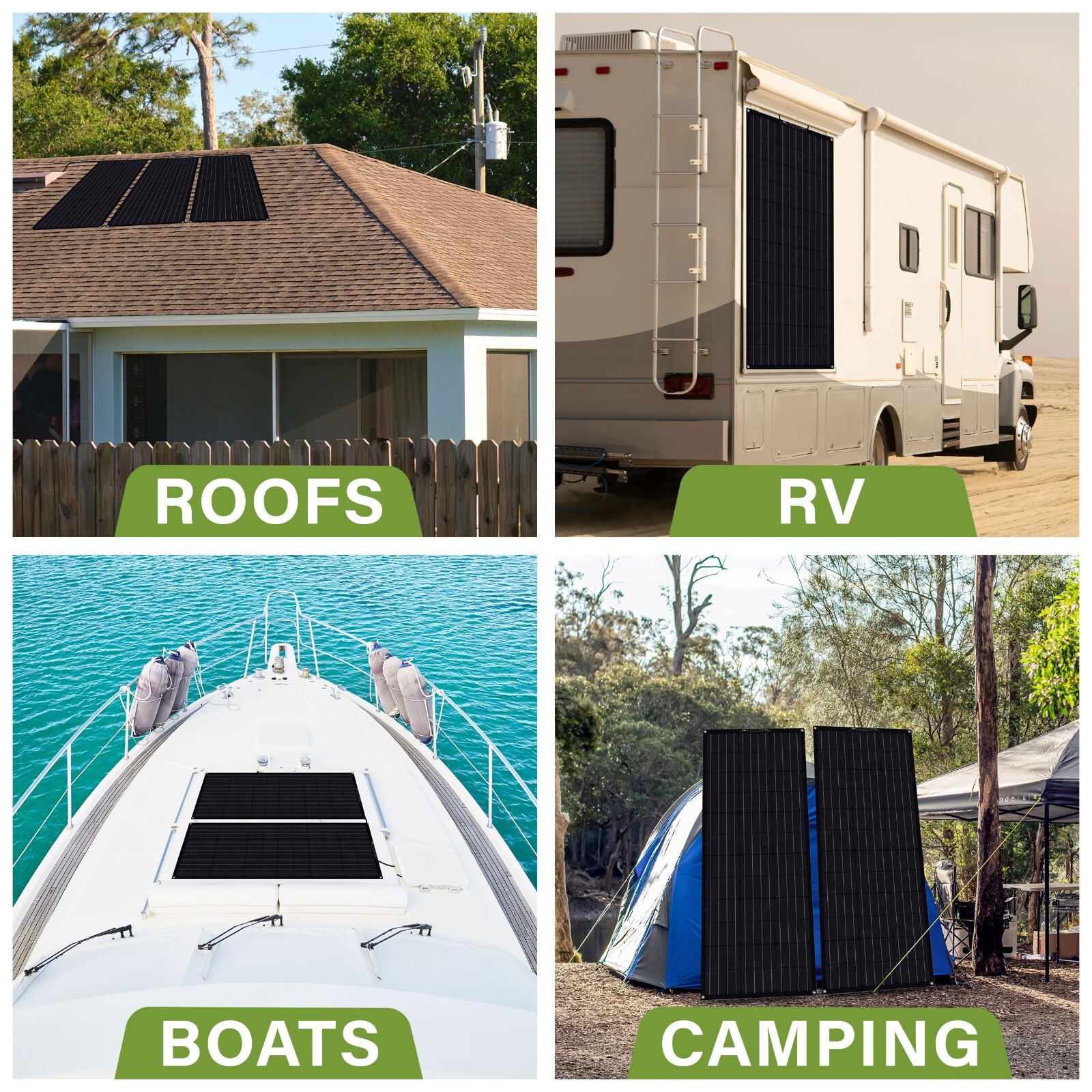 100-Watt ETFE Flexible Solar Panel, Ultra Light & Thin, Off-Grid, Monocrystaline