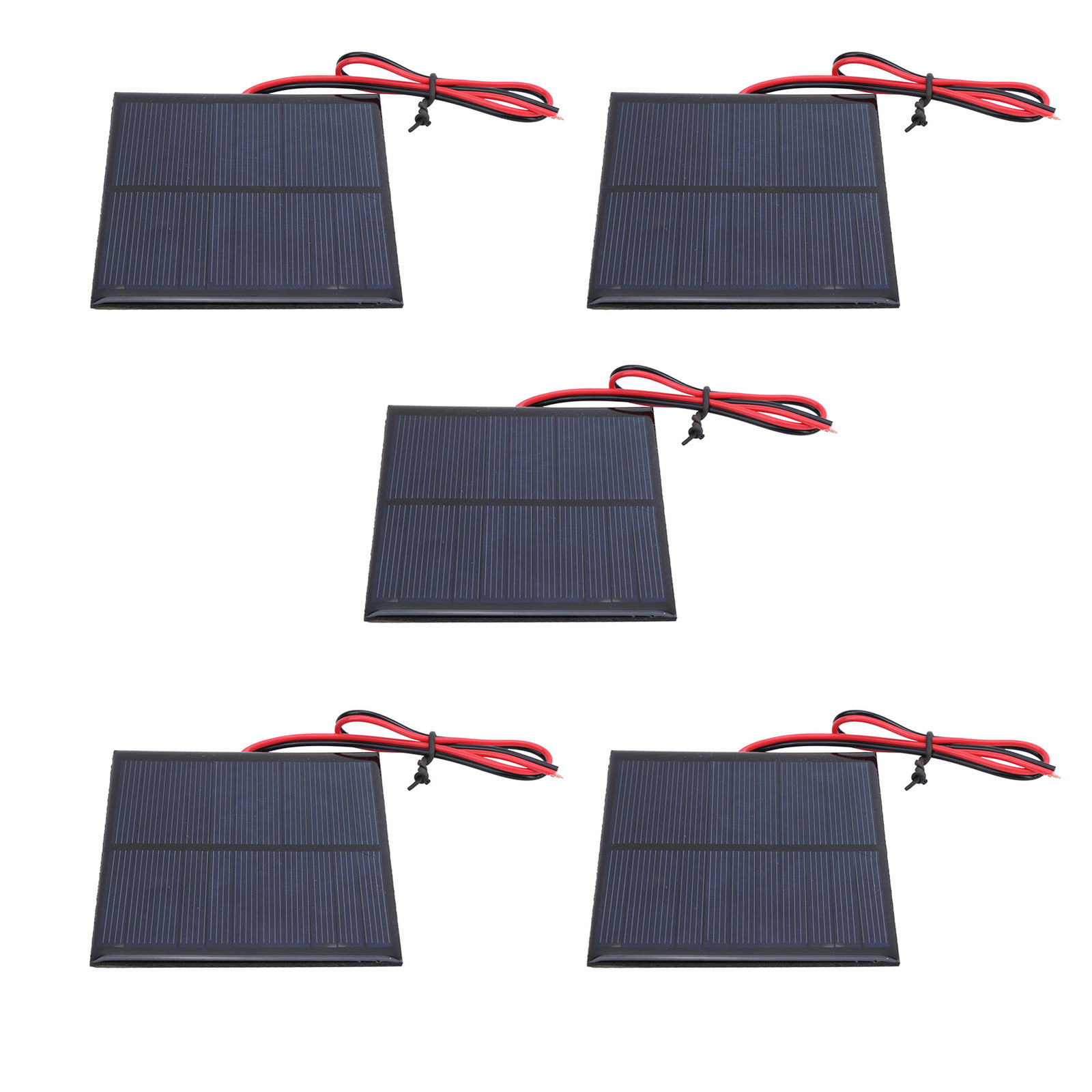 5Pcs Small Solar Panel Epoxy Power Board Module 30CM Red And Black Wire DC5.5V