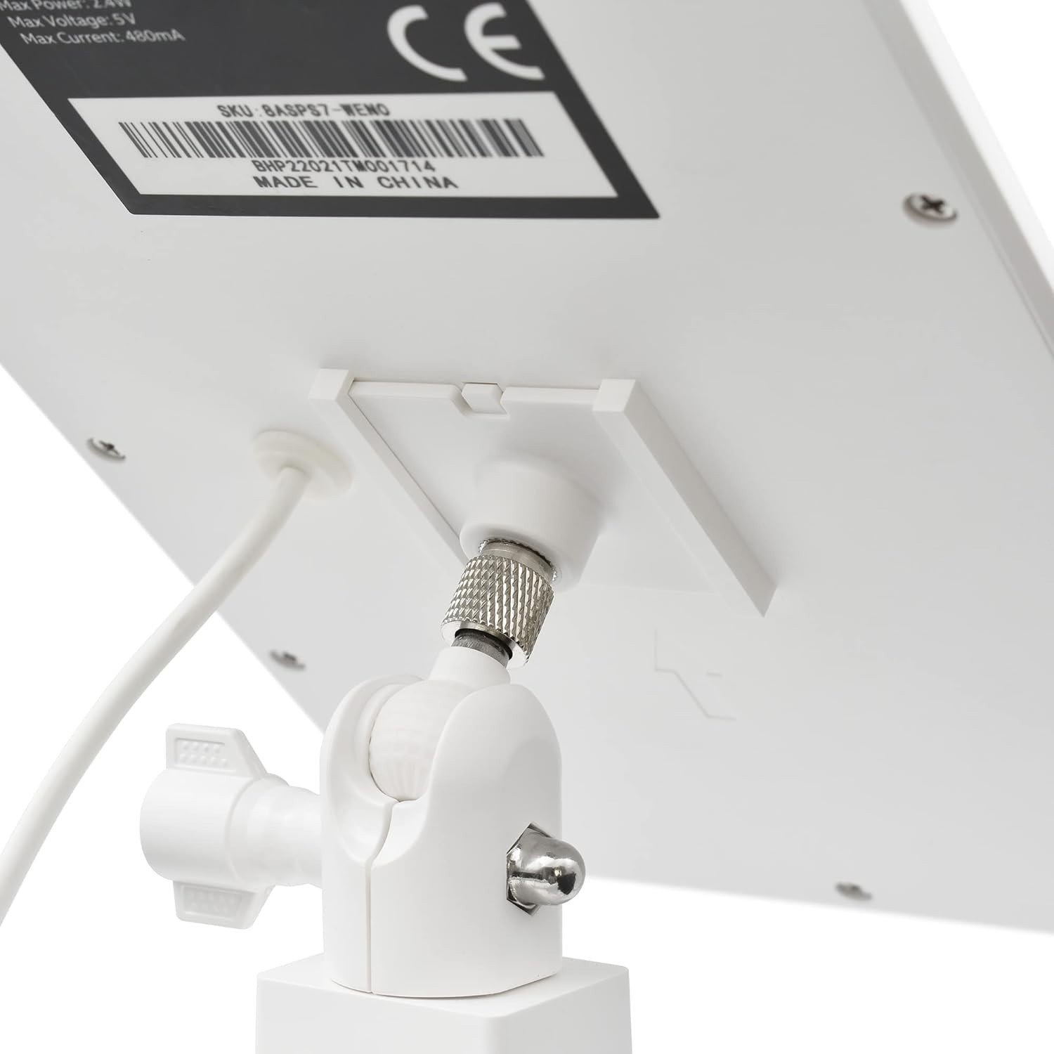 Universal Solar Panel Gutter Mount, White | Fits Ring/Arlo/Eufy/Wyze solar pa…
