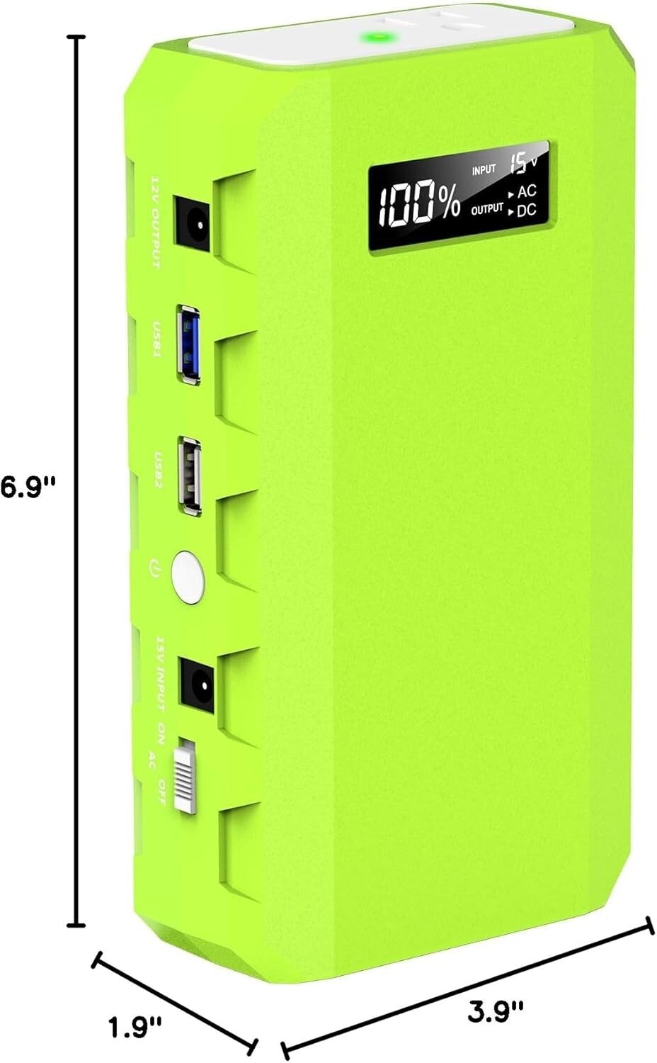 Powkey Green 65W 110V Portable Power Pack, 24000mAh 88.8Wh External Battery