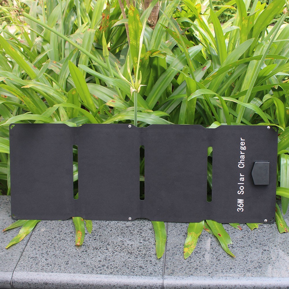 36W Folding Solar Panels 5V 2.5A USB Output Portable Outdoor Camping Sun Power