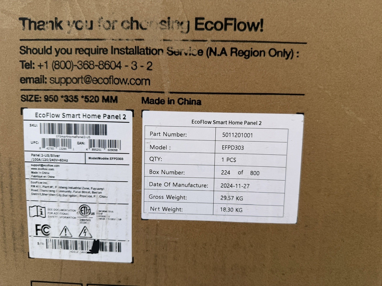 EcoFlow Smart Home Panel 2 Whole-Home Backup Energy Management System Unit New