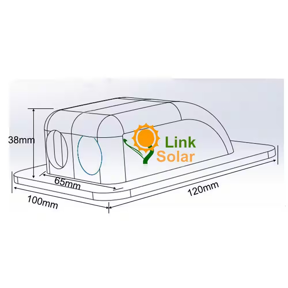 Durable ABS Solar Dual Cable Entry Gland, Weatherproof, Fit 2 Sq.Mm-6 Sq.Mm Cabl