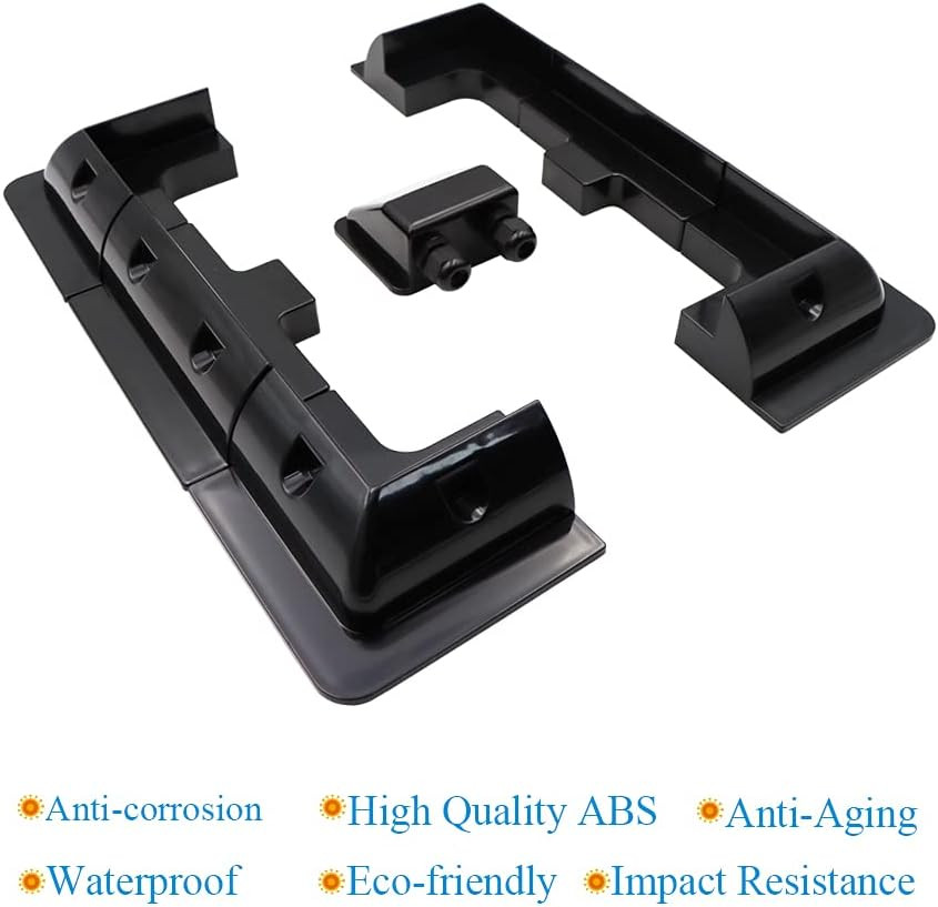 Solar Panel Mounting Brackets ABS Corner Bracket Kit 7PCS, Drill-Free Widely Use