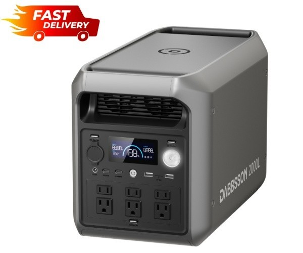 2000L Portable Power Station 2200W 2048Wh Solar Generator App Control Dabbsson