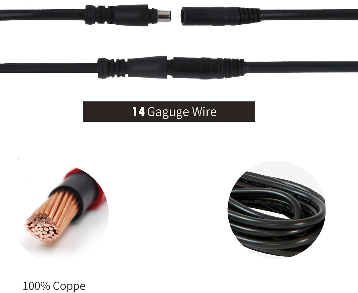 DC 8mm ExtensionCable 10Ft DC Power Plug for Solar Generator Portable Power S…