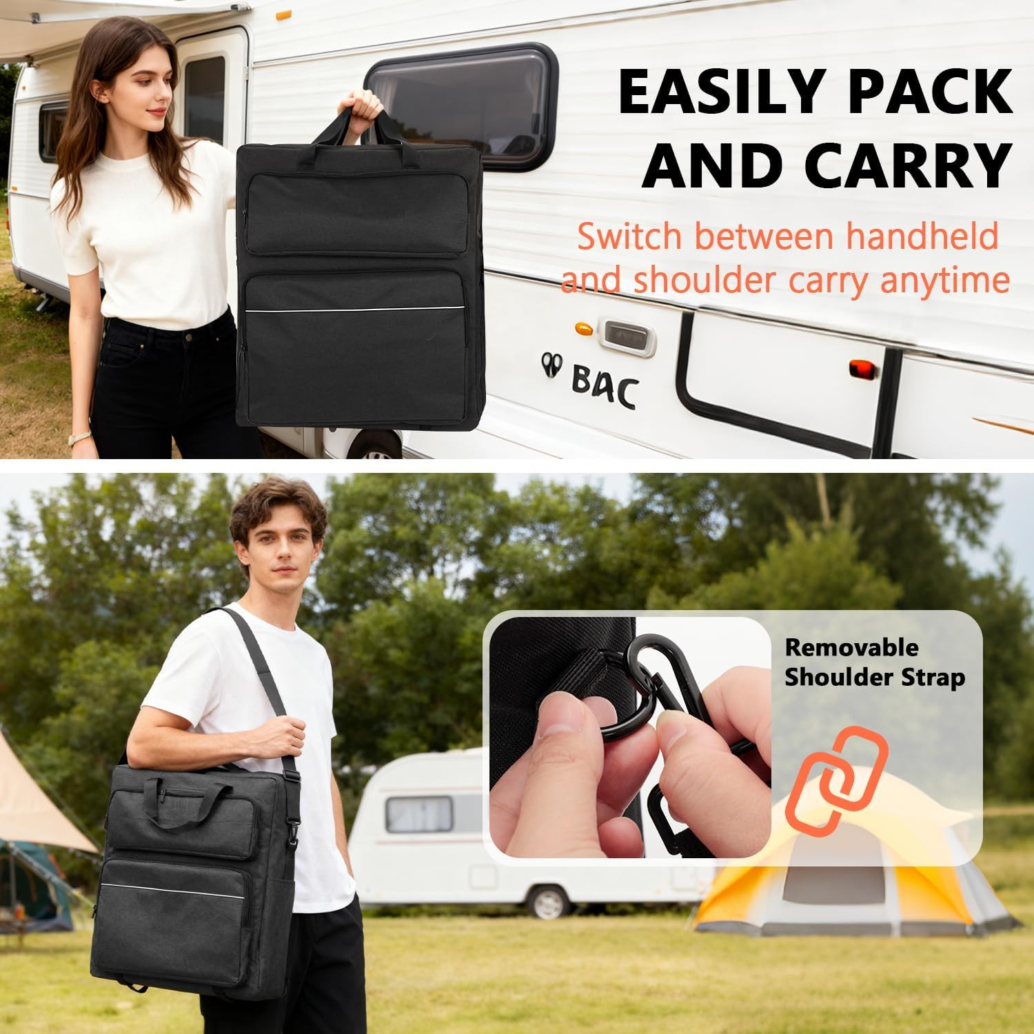 Solar Panel Carrying Case Compatible with Jackery Solarsaga 100W/100X/200W, Padd