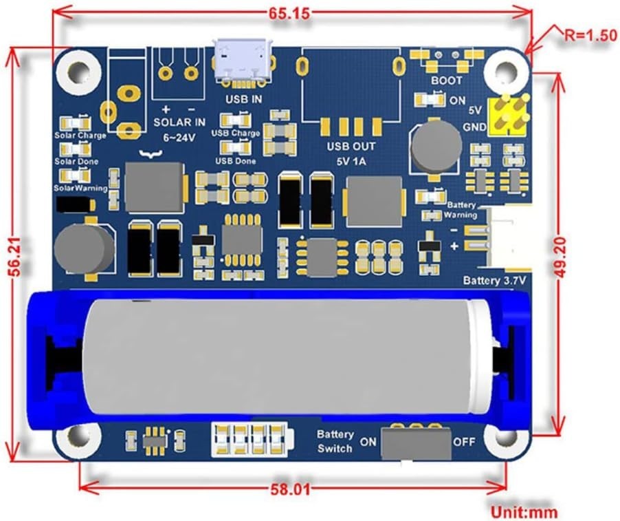 Blue Solar Power Management Module MPPT Battery Charger USB Output