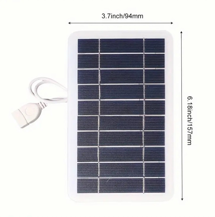 Mini Portable Solar Panel Charger 5V USB Outdoor Emergency Power For Camping