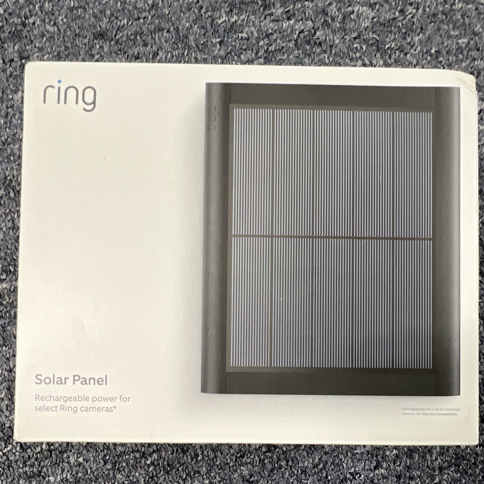 Ring Solar Panel (2nd Gen) for Select Ring Cameras Rechargeable, Black 5V