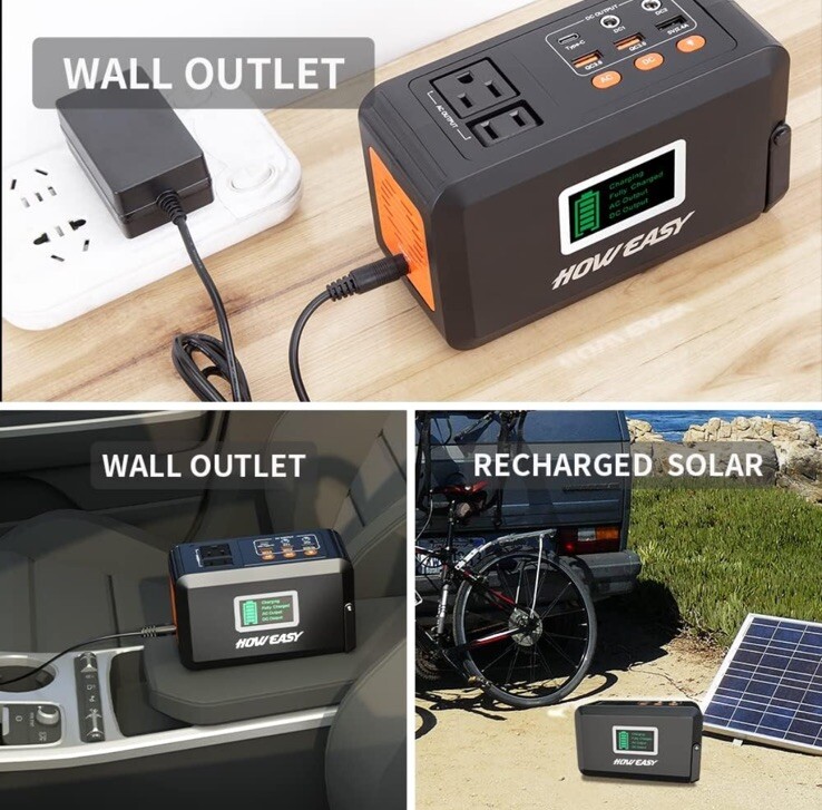 Portable Power Station Solar Generator Panel Power Bank Outlet Camping Emergency