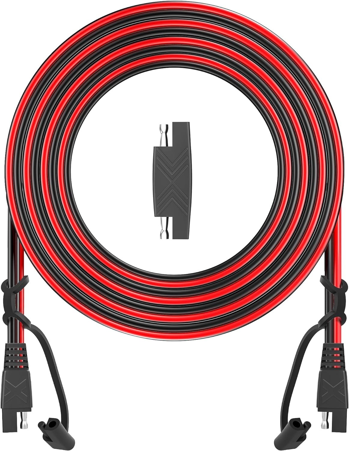 Water-Resistant 12 Feet SAE Cable with Polarity Reverse Adapter – Listed